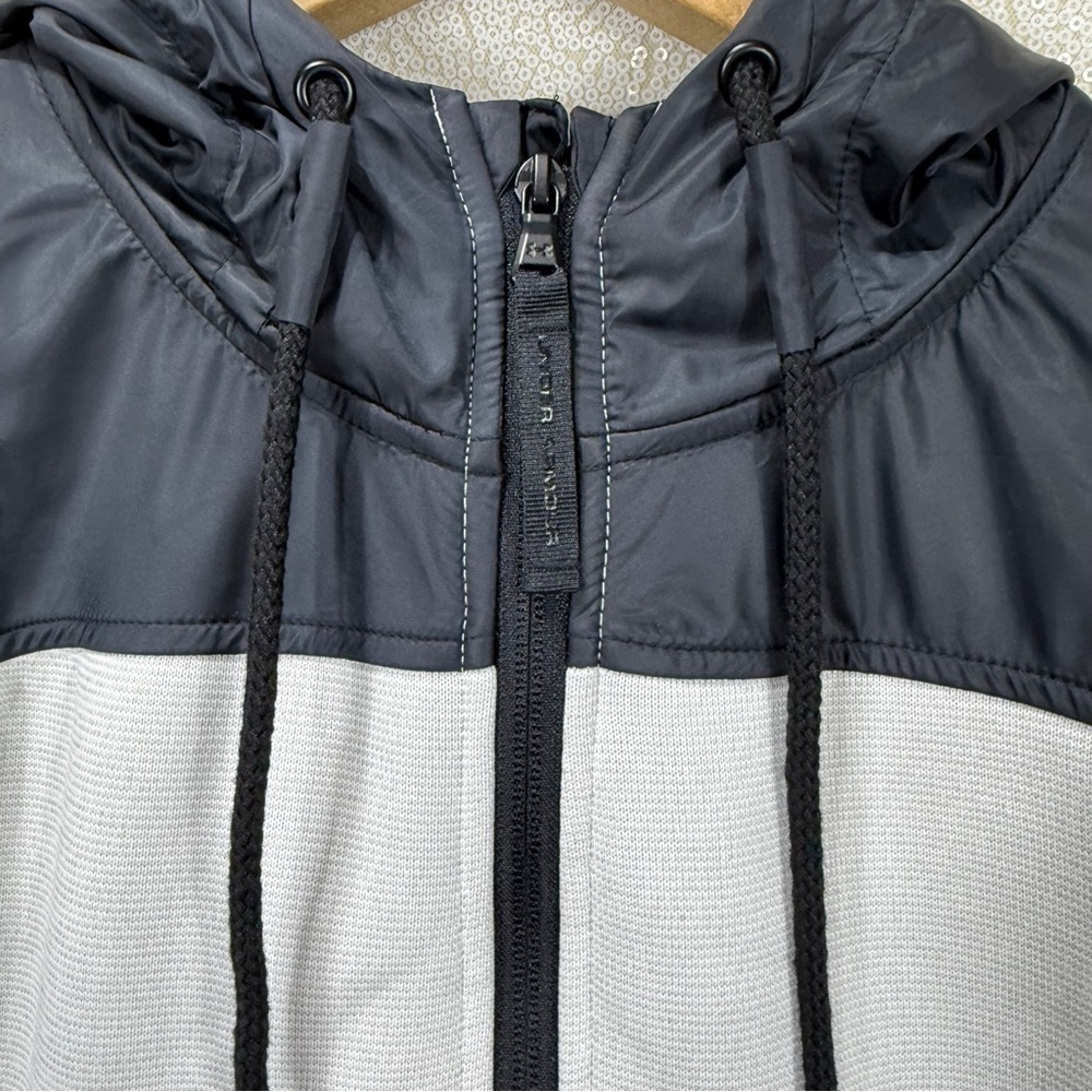 Under Armour The Swacket Hooded Full-Zip Jacket Small Gray Black - Picture 15 of 16